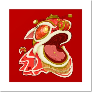 Chinese new year dragon Posters and Art